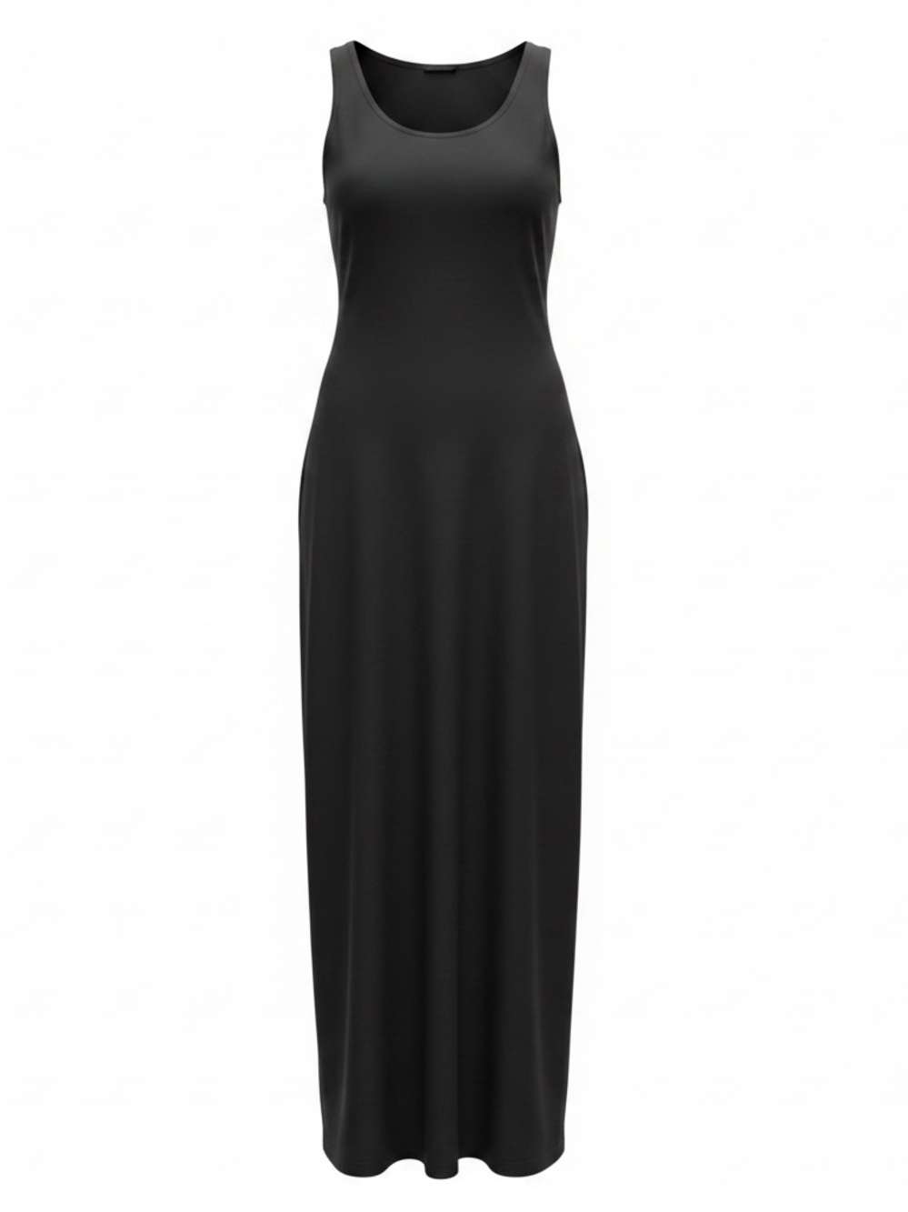 Eileen Fisher Black Sleeveless Maxi Dress - Picture 2 of 7
